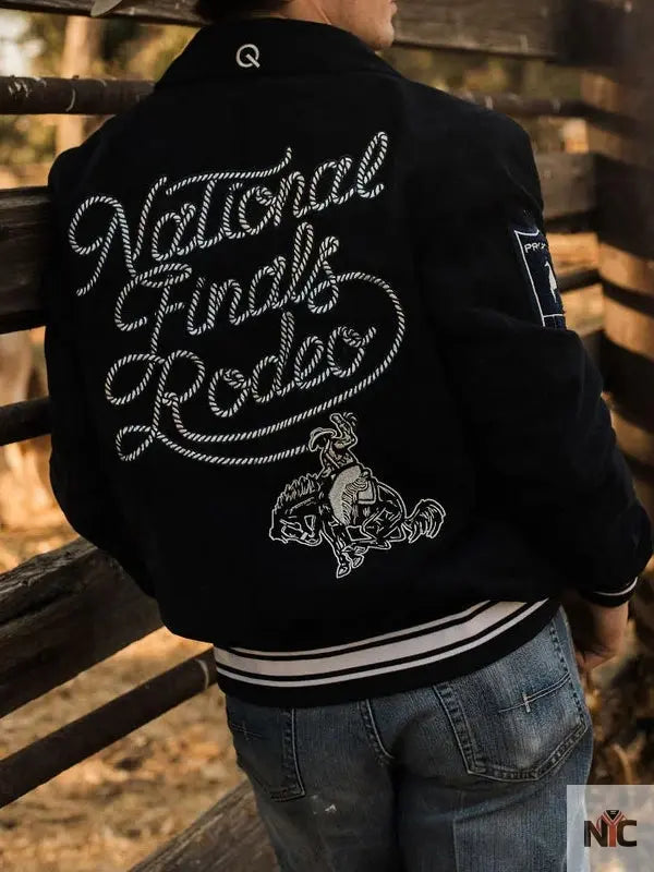 NFR Las Vegas Varsity Bomber Jacket Clanton Jacket