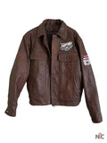 NFR Pro Rodeo Las Vegas 2012 Brown Leather Jacket Clanton Jacket