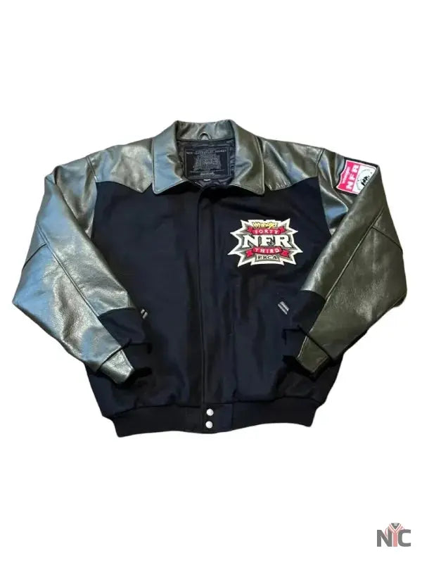 NFR Rodeo Las Vegas 2001 Vintage Wool Bomber Jacket Clanton Jacket