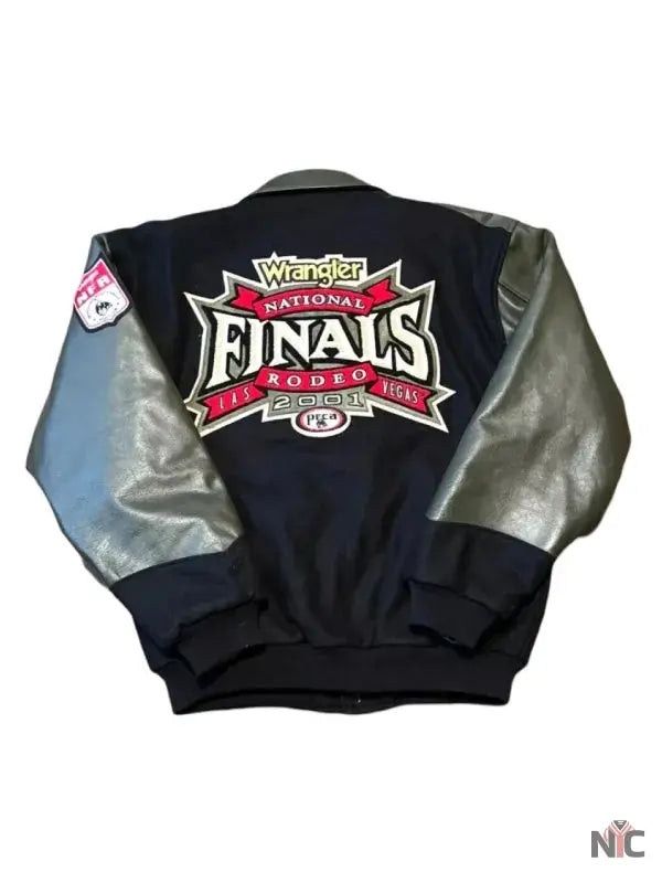 NFR Rodeo Las Vegas 2001 Vintage Wool Bomber Jacket Clanton Jacket