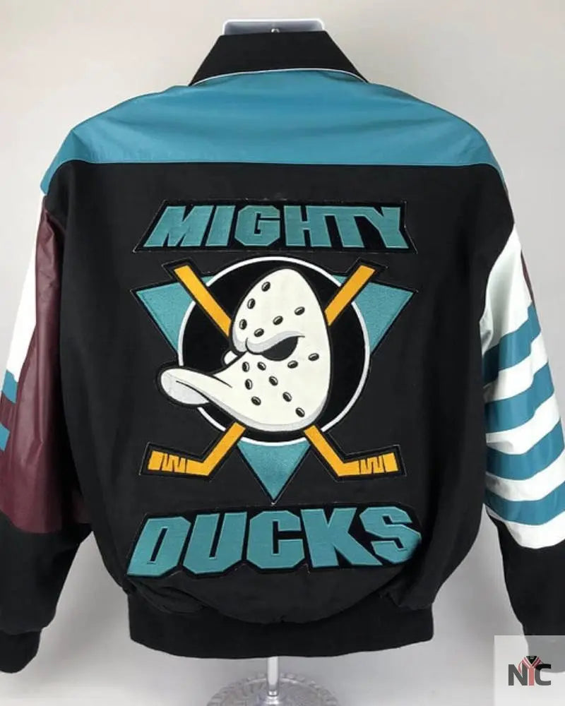NHL Multi Mighty Ducks Bomber Jacket Clanton Jacket