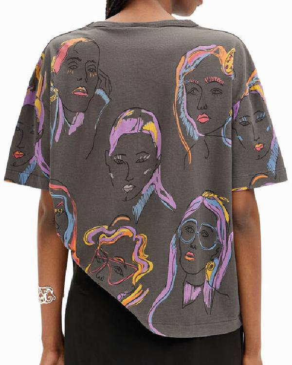 NOUVEAU JOUR Nélia Keciri Print T-Shirt Clanton Jacket