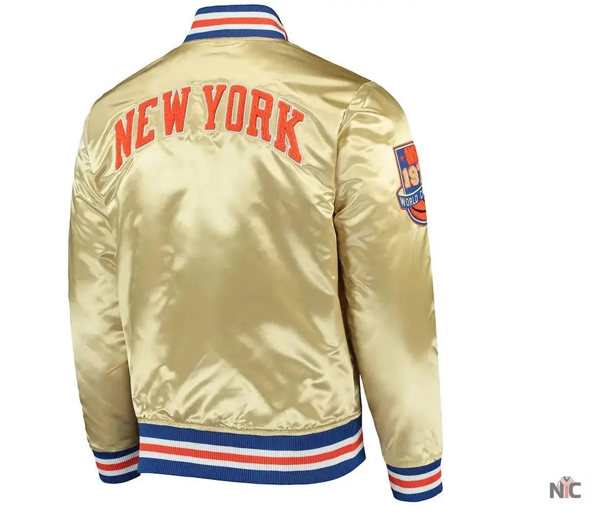 NY Knicks 1970 Champions 50th Anniversary Gold Jacket Clanton Jacket