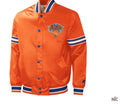 NY Knicks Slider Varsity Orange Satin Jacket Clanton Jacket