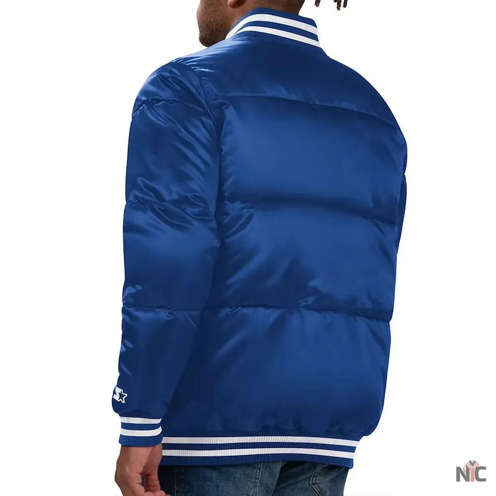 NY Mets Cooperstown Collection Bronx Puffer Satin Jacket Clanton Jacket