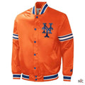 NY Mets Midfield Royal and Orange Satin Jacket Clanton Jacket