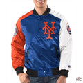 NY Mets Raglan Full-Snap Satin Jacket Clanton Jacket
