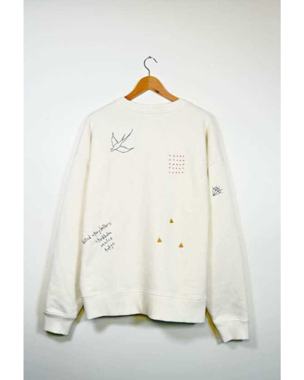Malice S01 Carice van Houten White Embroidered Sweatshirt