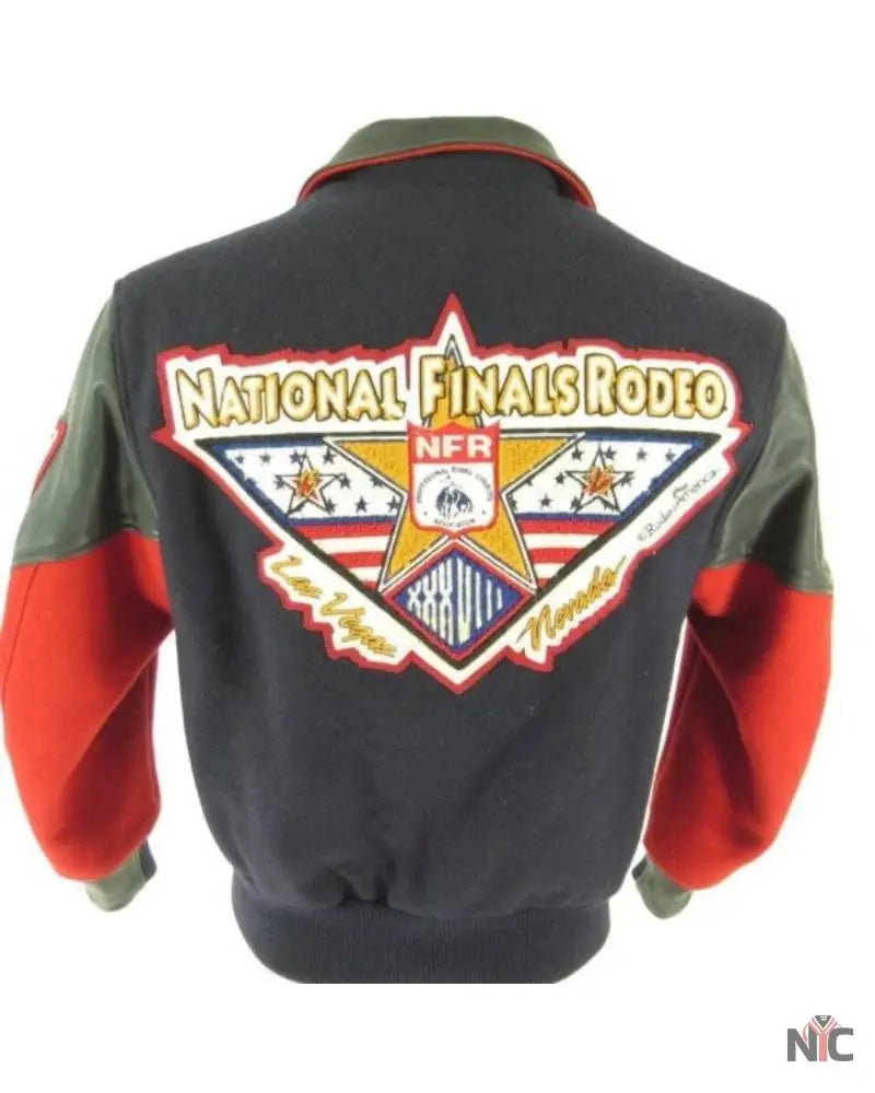 National Finals Rodeo 1996 Las Vegas Varsity Jacket Clanton Jacket