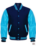 Navy And Sky Blue Letterman Jacket Clanton Jacket