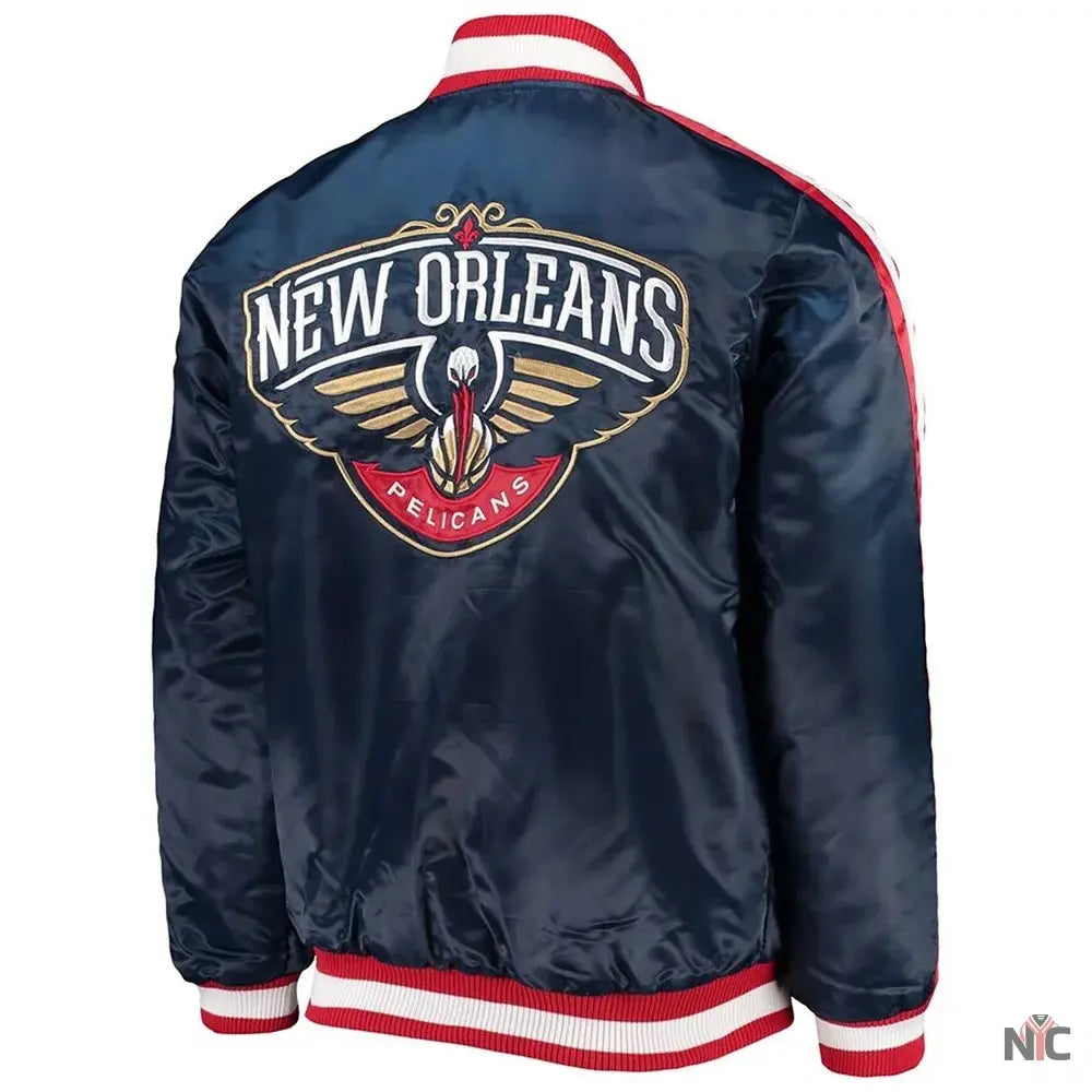 Navy The Offensive New Orleans Pelicans Satin Jacket Clanton Jacket
