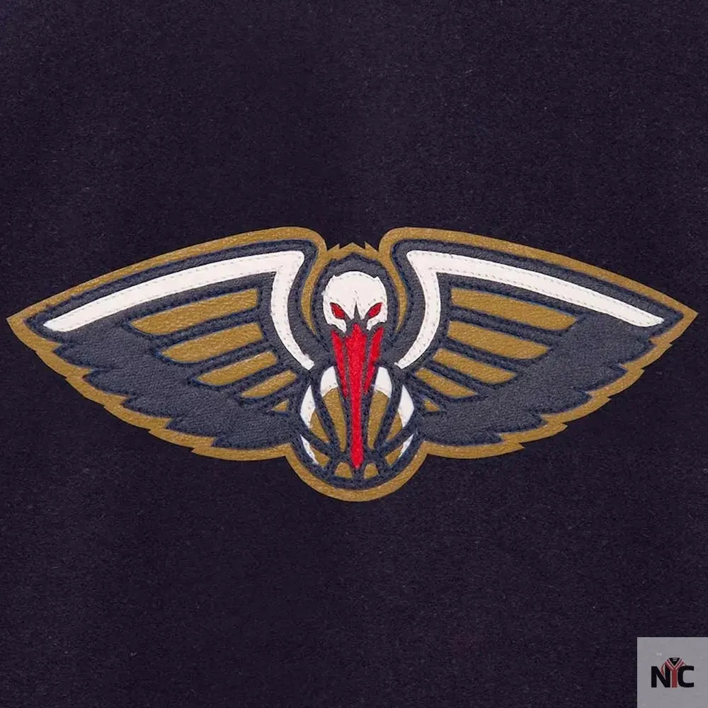 Navy and Red New Orleans Pelicans Varsity Jacket Clanton Jacket
