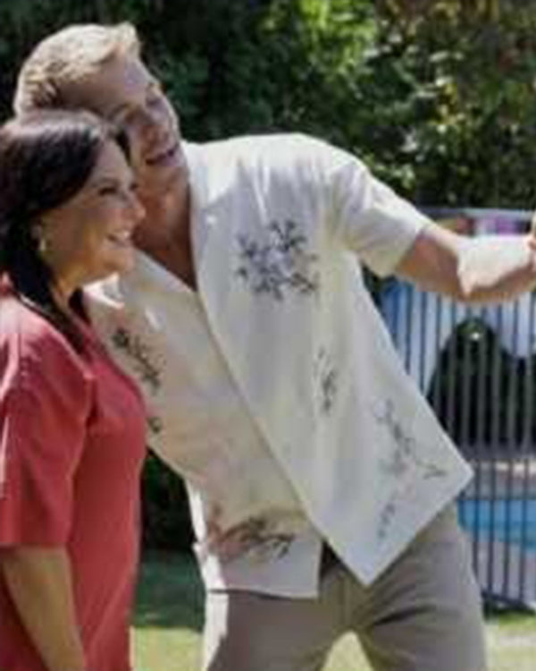Neighbours 2025 Xavier Molyneux White Resort Shirt Clanton Jacket