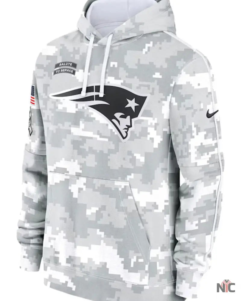 New England Patriots Salute To Service Camo 2024 Hoodie Clanton Jacket