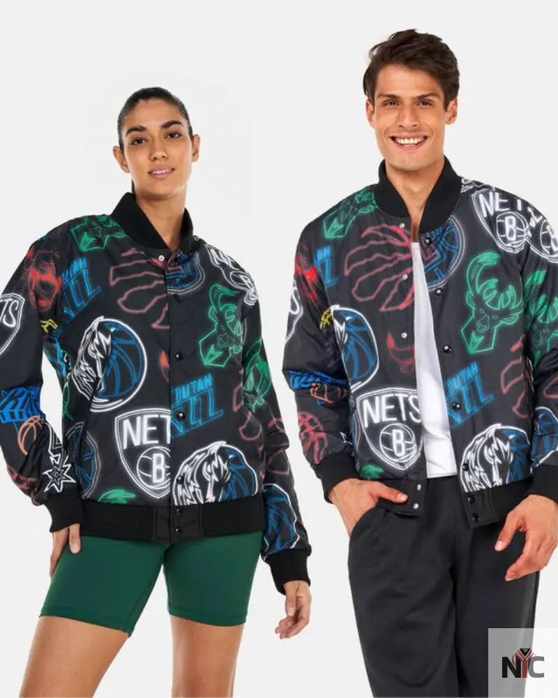 New Era NBA Printed Bomber Jacket Clanton Jacket