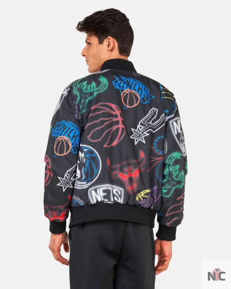 New Era NBA Printed Bomber Jacket Clanton Jacket