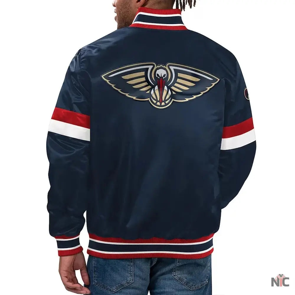 New Orleans Pelicans Home Game Navy Jacket Clanton Jacket