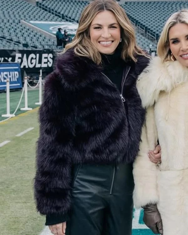 Today Show Erin Andrews Purple Fur Coat