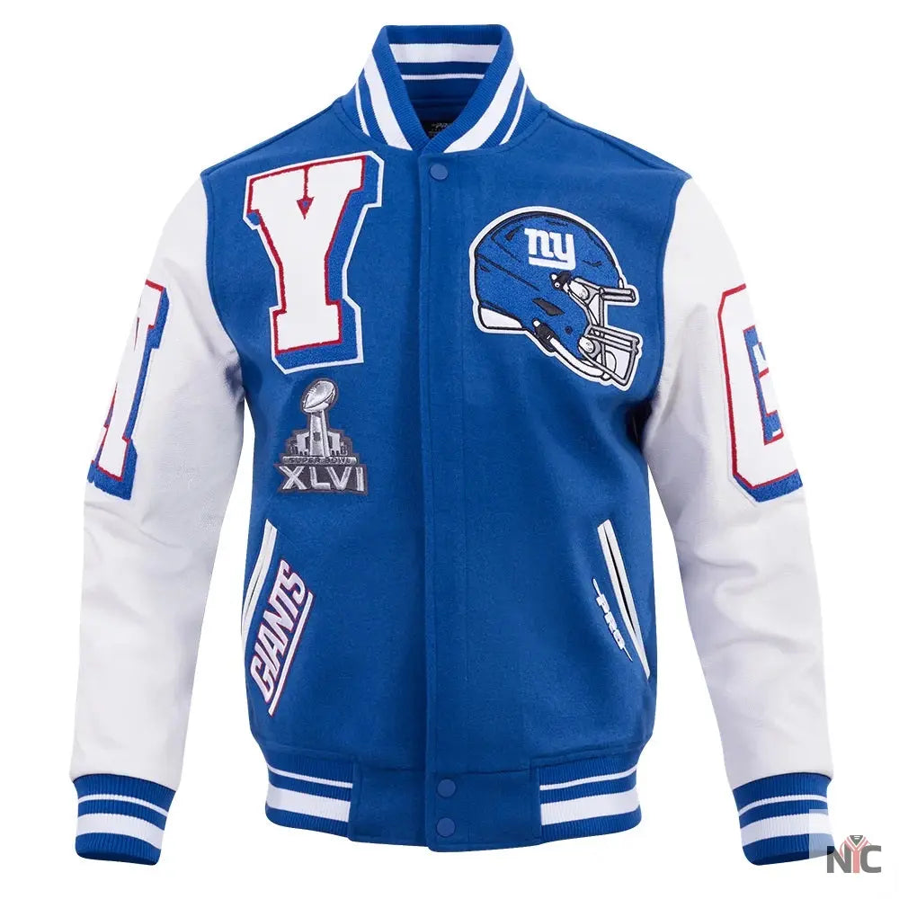 New York Giants Mashup Varsity Jacket Clanton Jacket
