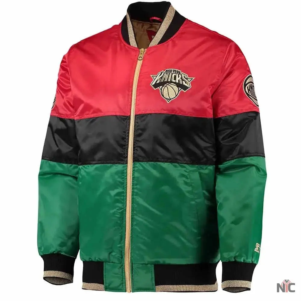 New York Knicks 75th Anniversary Full-Snap Satin Jacket Clanton Jacket