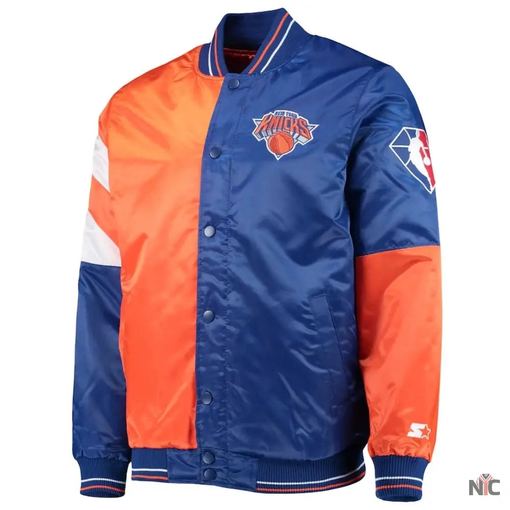 New York Knicks 75th Anniversary Leader Color Block Jacket Clanton Jacket