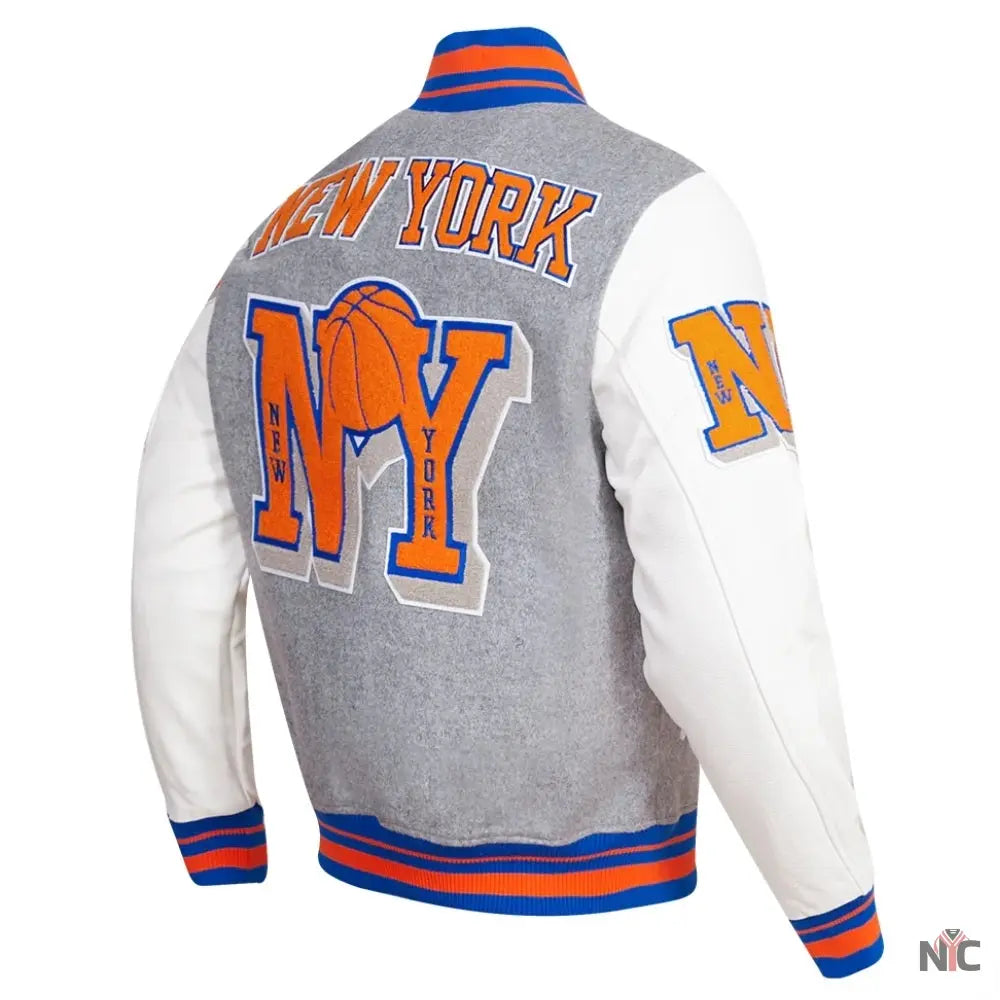 New York Knicks Mashup Varsity Jacket Clanton Jacket
