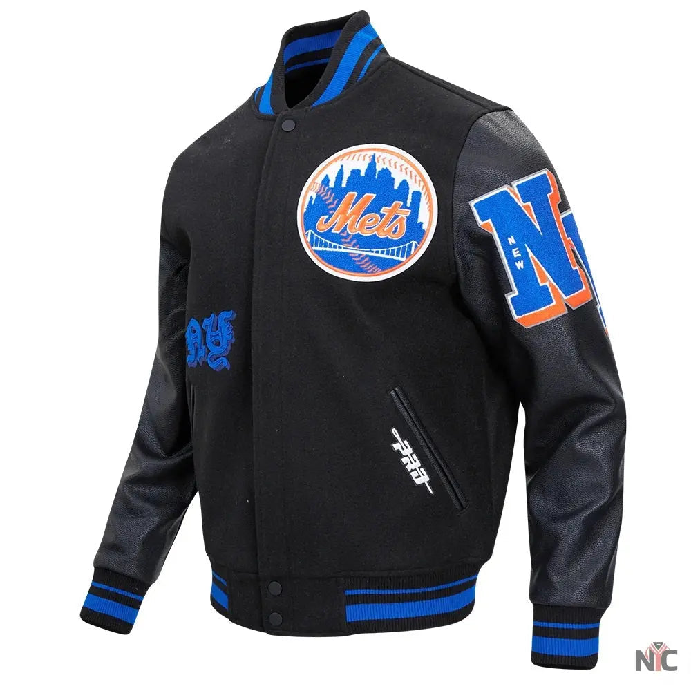 New York Mets Old English Varsity Jacket Clanton Jacket