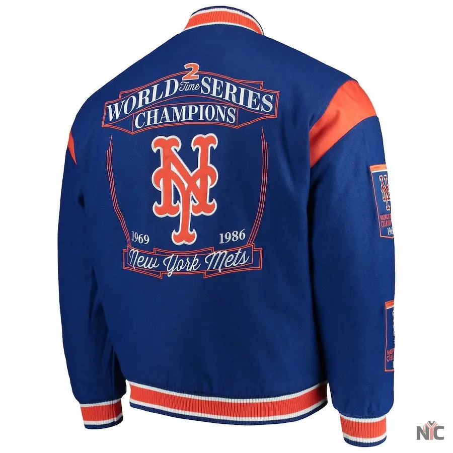 New York Mets World Series Champions Full-Snap Jacket Clanton Jacket