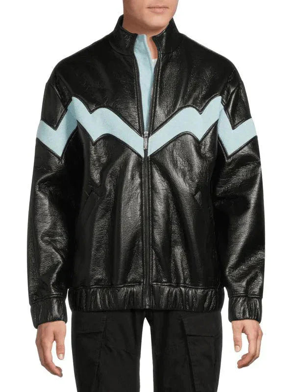 New York Street Bella Hadid Black Leather Jacket Clanton Jacket