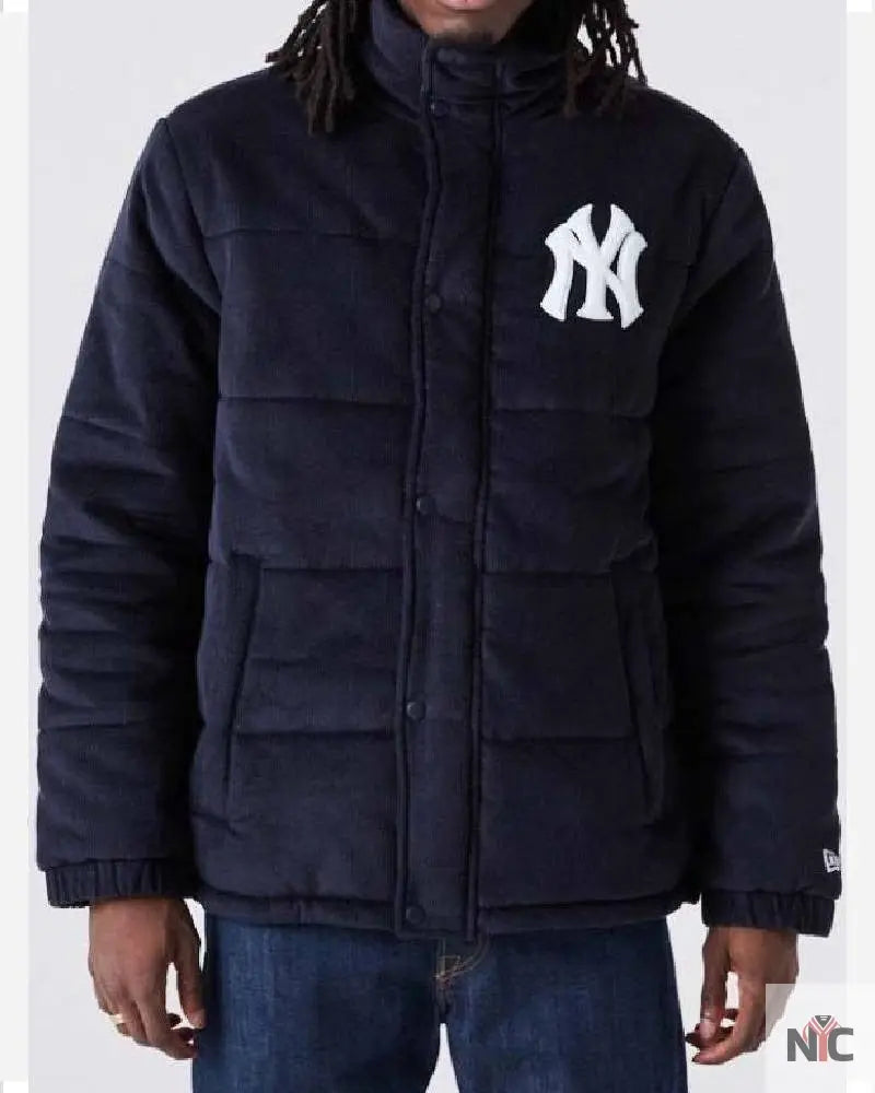 New York Yankees MLB Navy Puffer Jacket Clanton Jacket