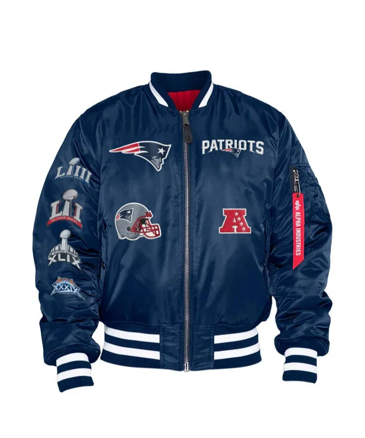New England Patriots Alpha Industries Bomber Jacket