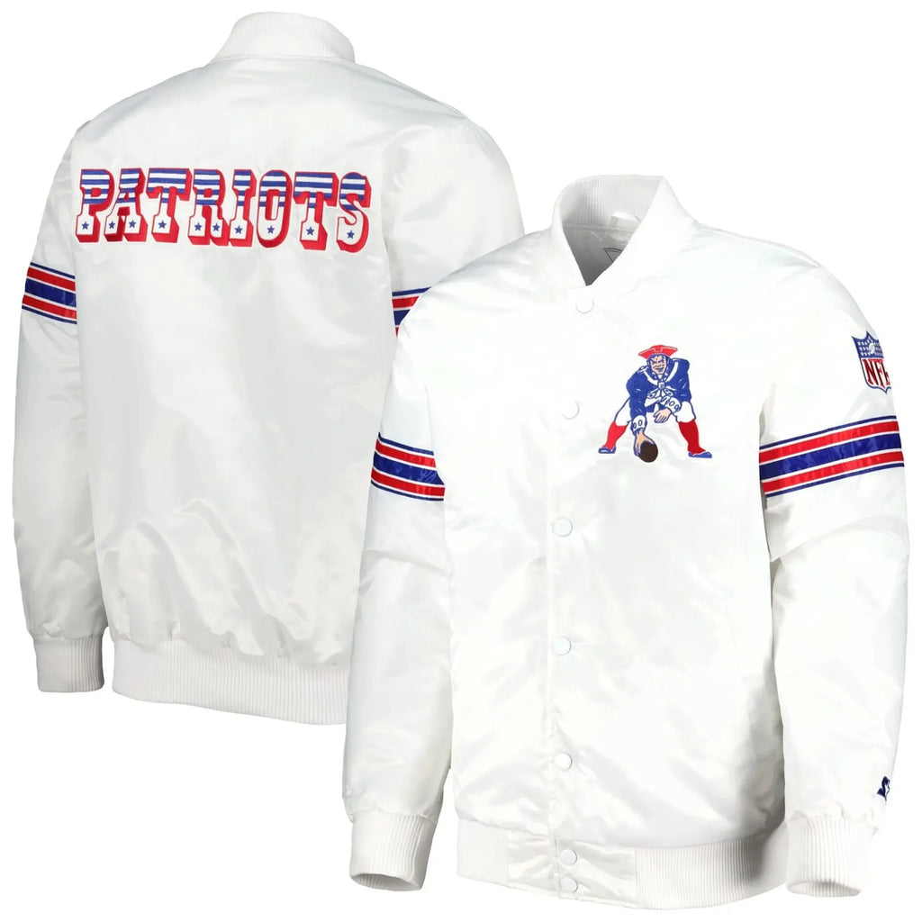 New England Patriots Team Players Satin Varsity Jacket