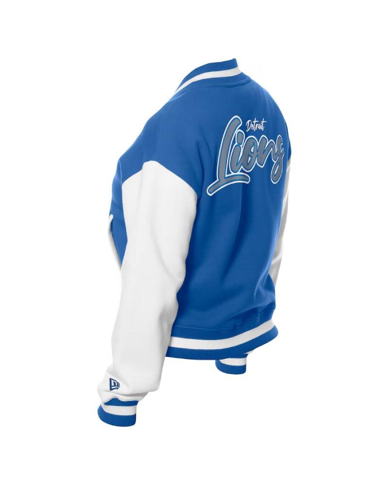 New Era Blue Detroit Lions Fleece Jacket Clanton Jacket