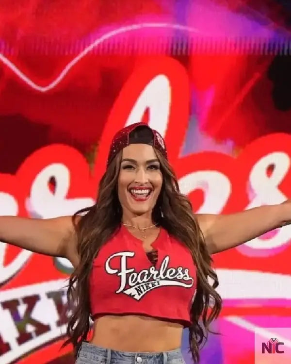 Nikki Bella Monday Night RAW Fearless Nikki Red Top Clanton Jacket