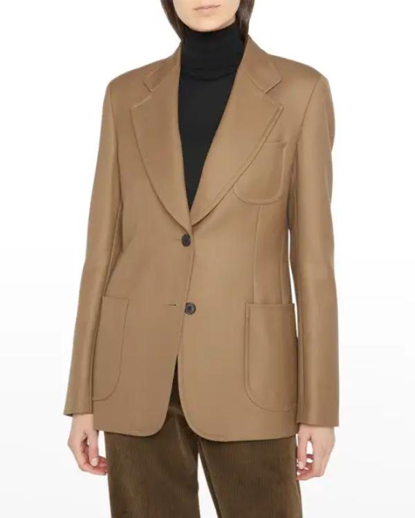 The Beast In Me S01 Brittany Snow Brown Single Breasted Jacket