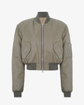 Not Suitable For Work Abby Chilukuri Olive Green Bomber Jacket WorthVee