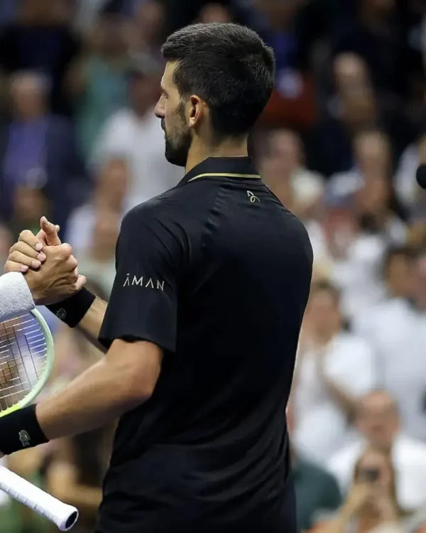 Novak Djokovic 2025 US Open Black Polo Shirt