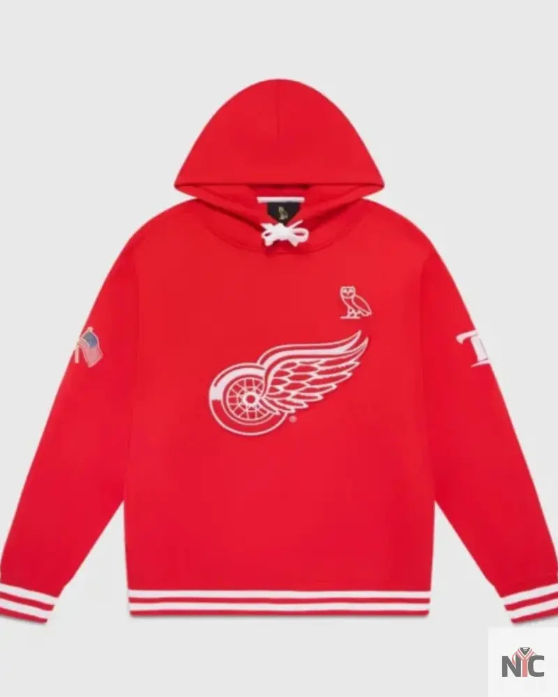 OVO Detroit Red Wings Hoodie Clanton Jacket