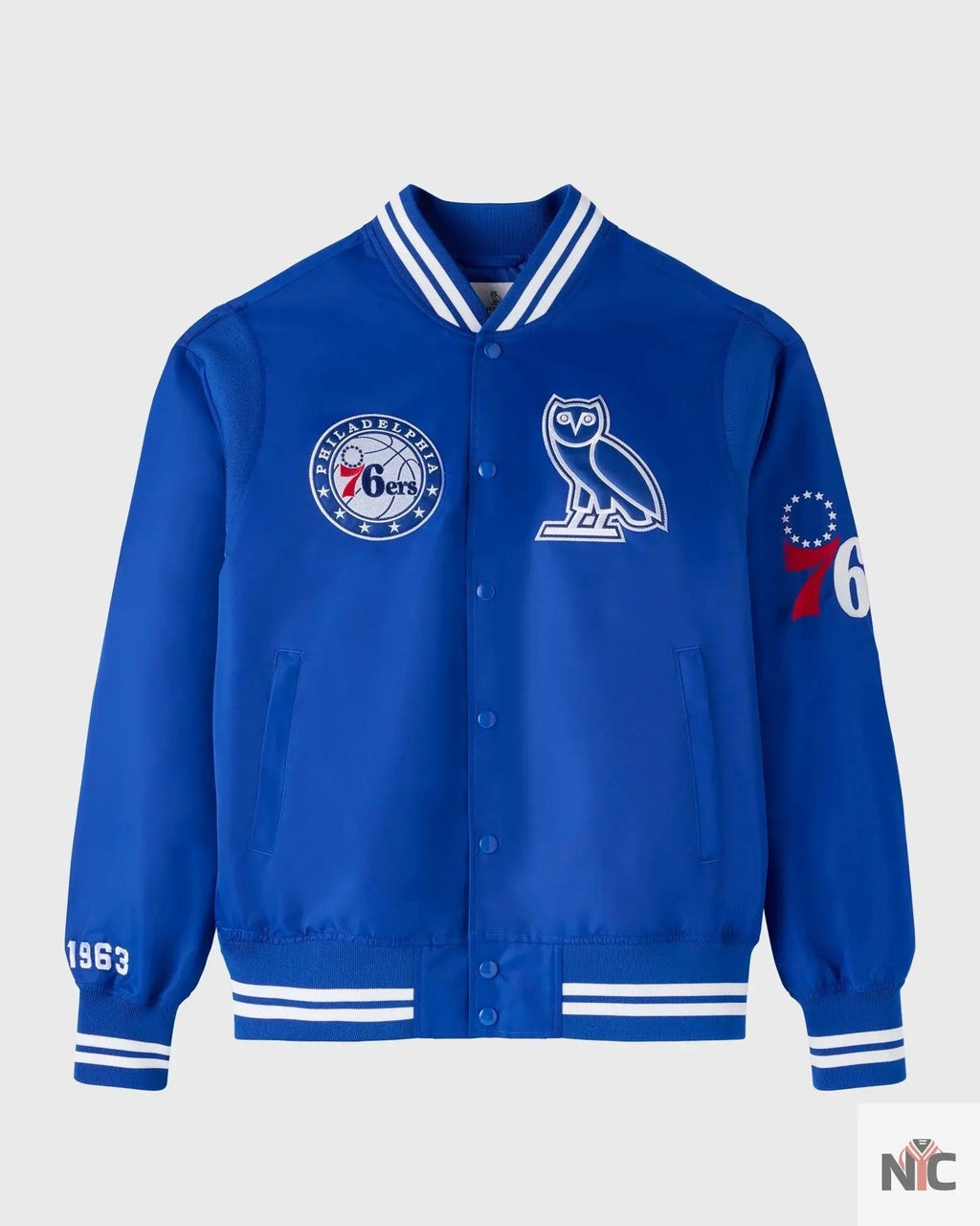 OVO X NBA Philadelphia 76ers Varsity Jacket Clanton Jacket
