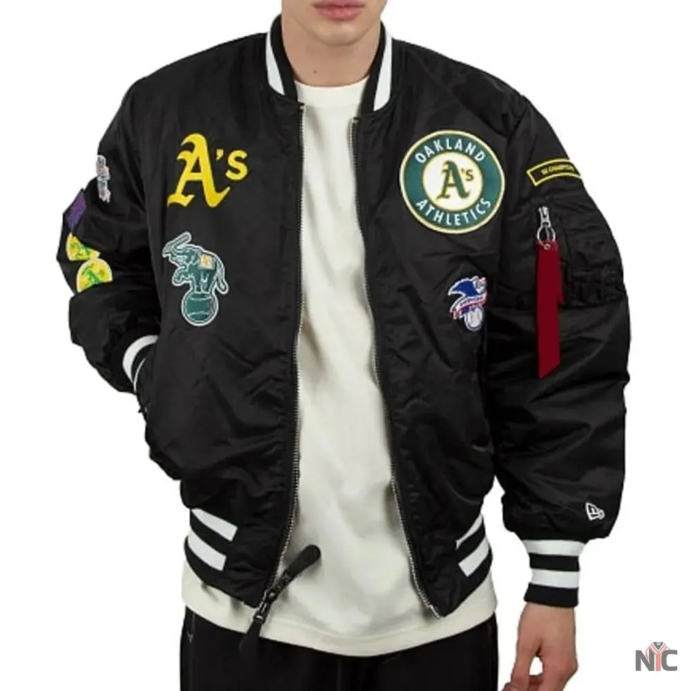 Oakland Athletics Bomber MA-1 Jacket Clanton Jacket