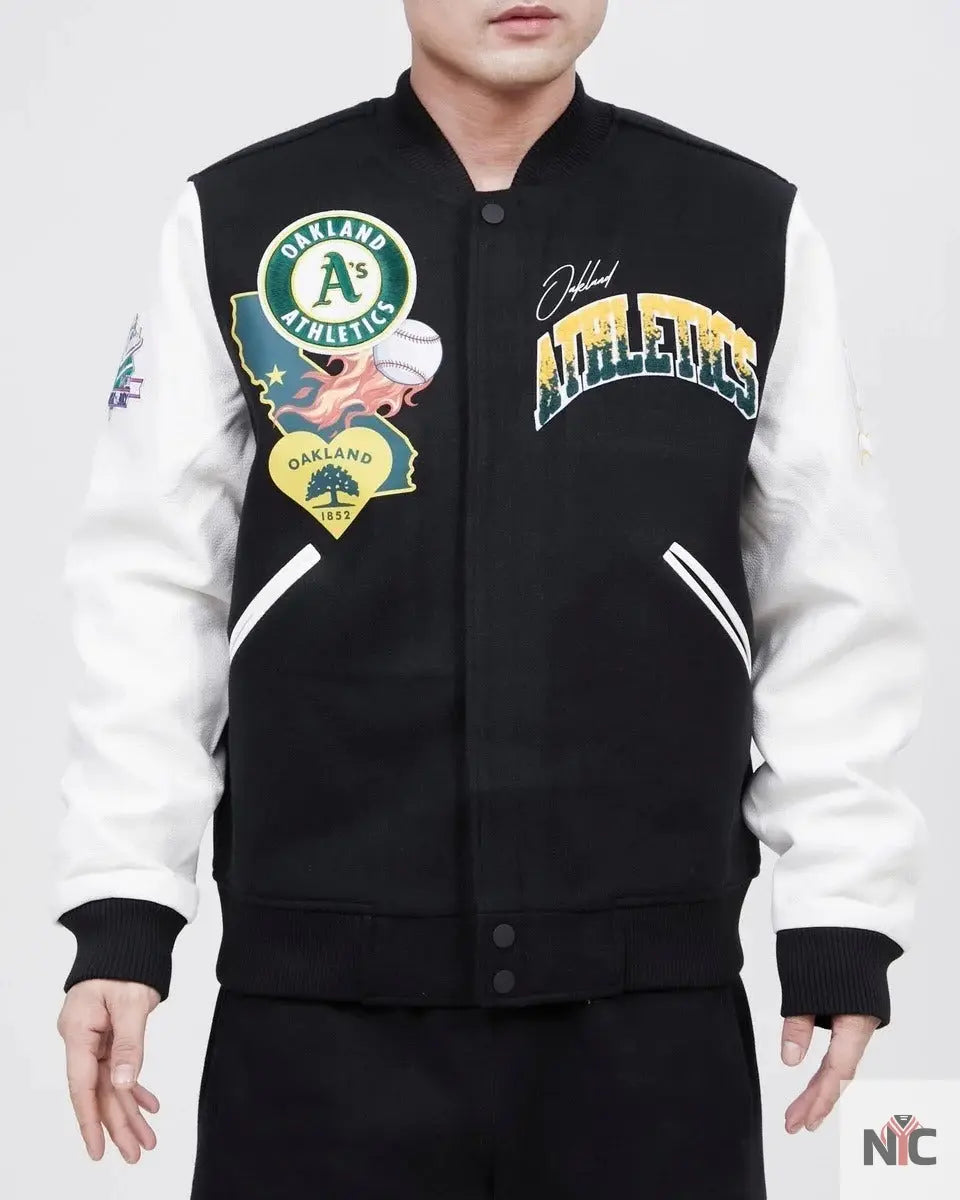 Oakland Athletics Home Town Wool Varsity Jacket Clanton Jacket