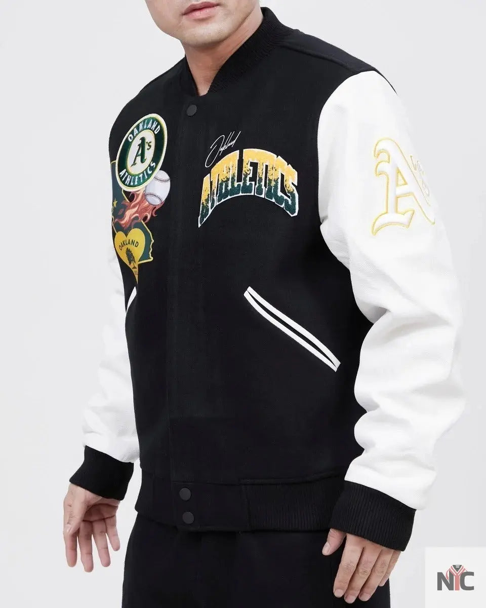 Oakland Athletics Home Town Wool Varsity Jacket Clanton Jacket