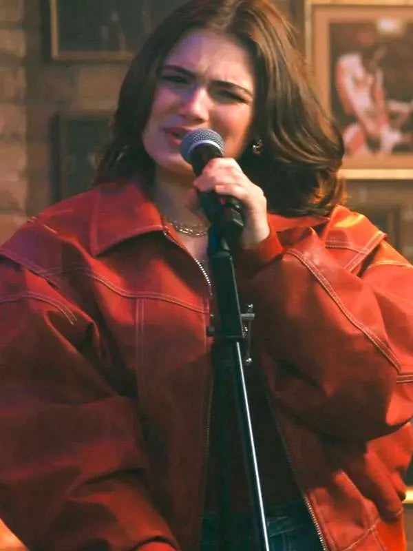 Off Campus Allie Hayes Red Bomber Jacket WorthVee