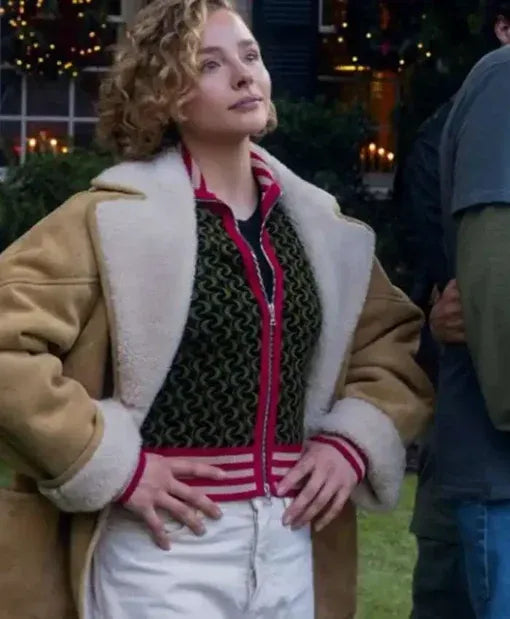Oh What Fun Chloë Grace Moretz Shearling Leather Jacket