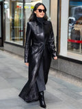 Olivia Munn Midtown NYC 2025 Leather Coat