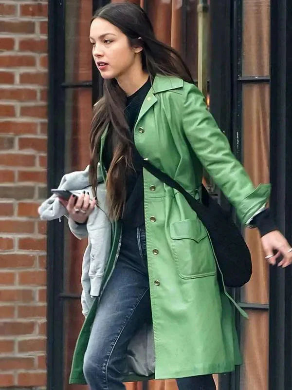 Olivia Rodrigo Green Trench Coat Clanton Jacket