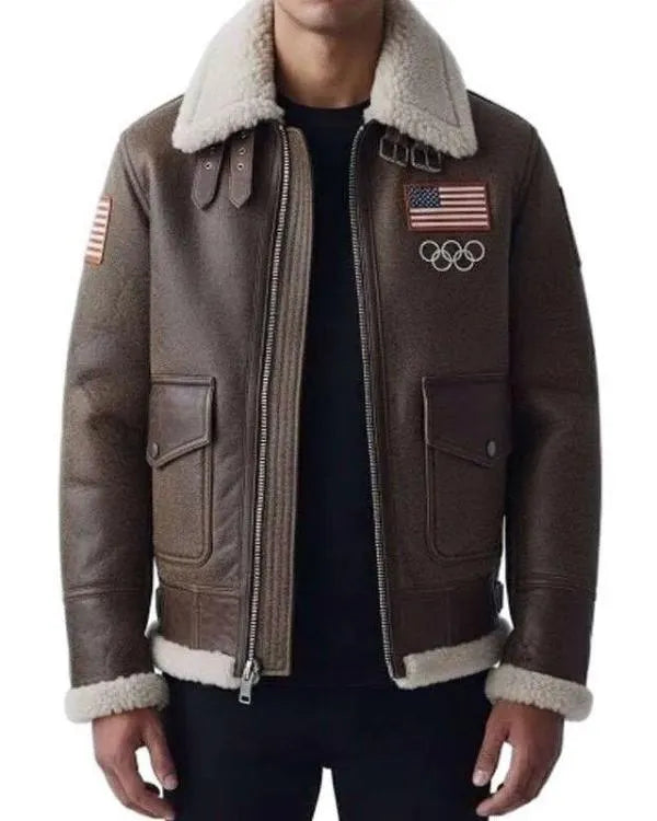 Olympics 2026 Team USA Leather Jacket