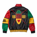 One World One Tribe Color Block Leather Jacket - Clanton Jacket