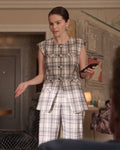 Only Murders in the Building Selena Gomez Plaid Vest USA Jackets