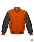 Orange And Black Varsity Jacket Clanton Jacket